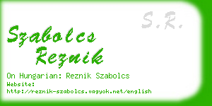 szabolcs reznik business card